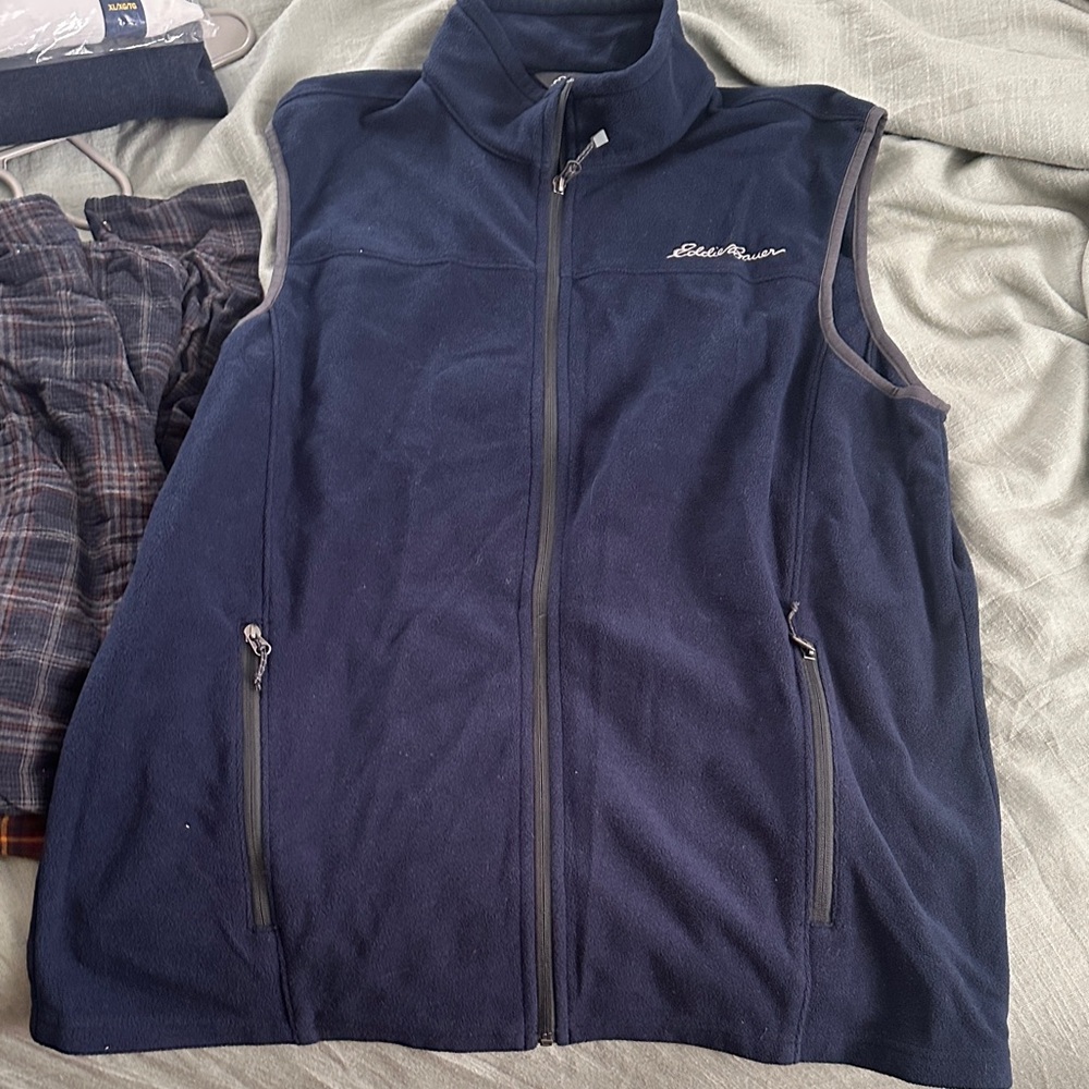 Eddie Bauer Dark Blue Fleece Vest